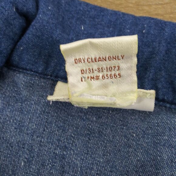 Mosaic Jacket Womens Size 8 Blue Collared Short Sleeve Open Front - Picture 6 of 8